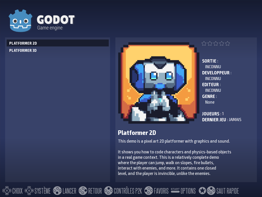 The name, the description and the picture are read from the game itself