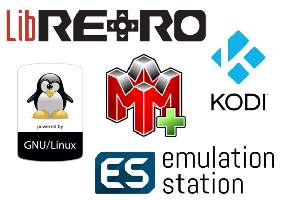 The open-source building blocks of Recalbox: Libretro, GNU/Linux, MAME, Kodi, EmulationStation