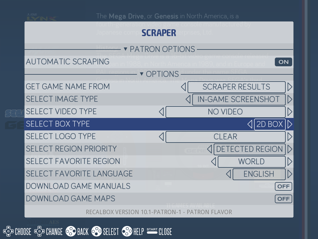 Scraper options: box type, logo type, Tips & Tricks