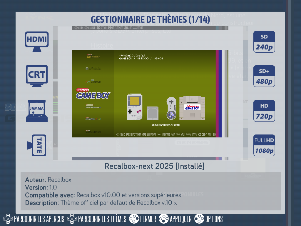 Gestionnaire de themes