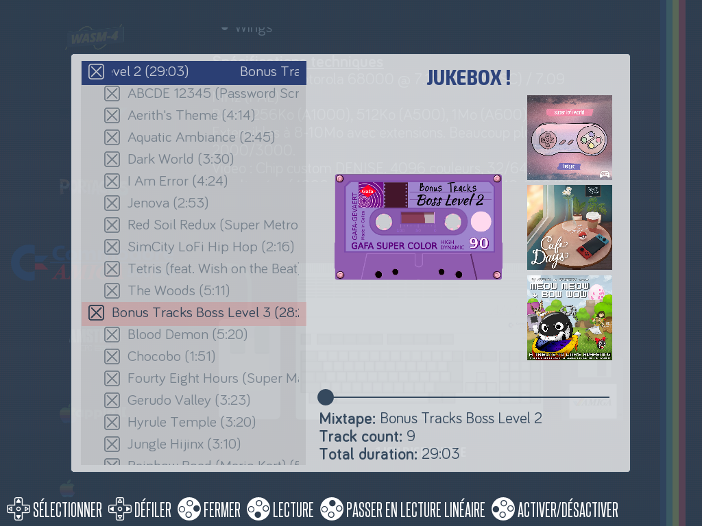 Le Jukebox : mixtapes, morceaux et lecture en cours