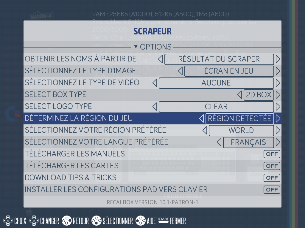 Options du scrapeur : type de boîtier, de logo, Tips & Tricks