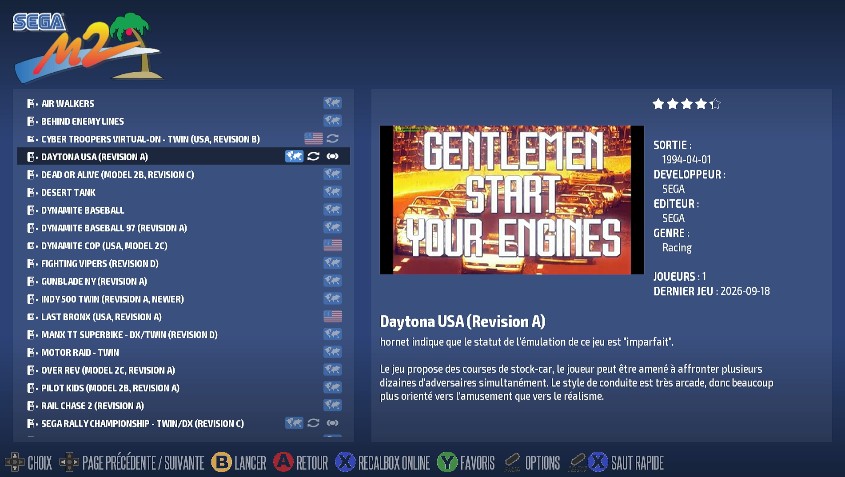 The Sega Model 2 game list